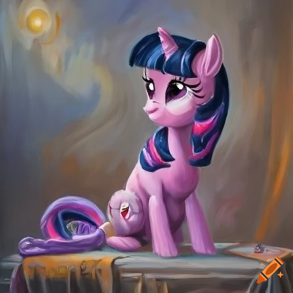 Painting of twilight sparkle from my little pony on Craiyon