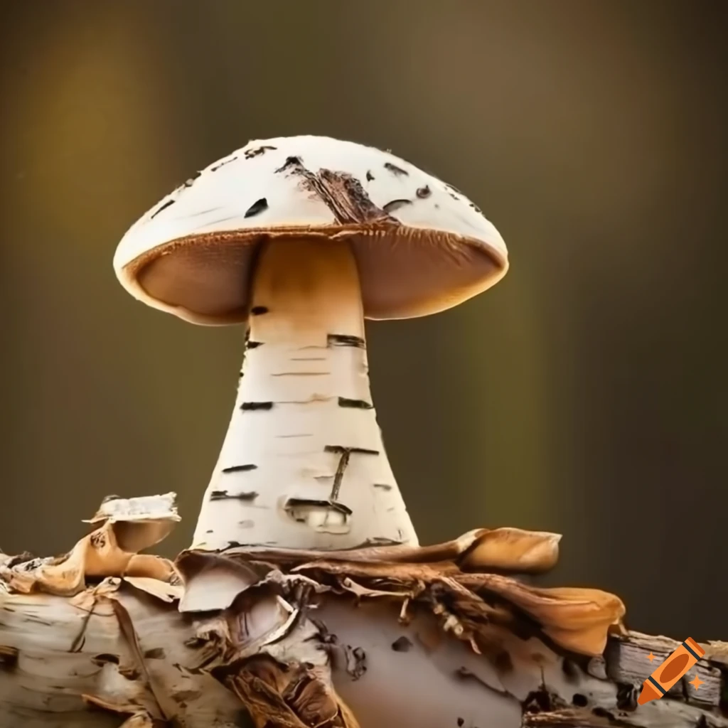birch bark mushroom sculpture