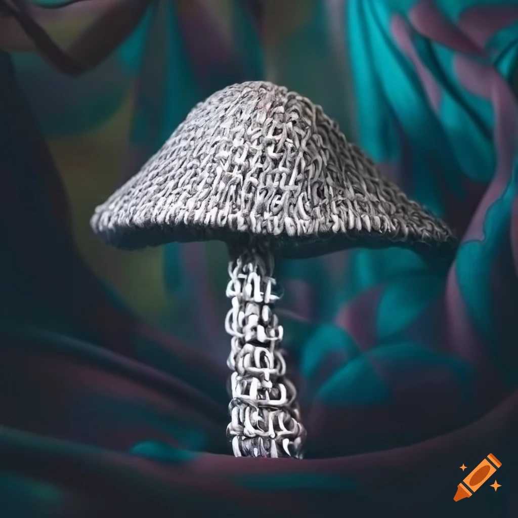 chain-mail-mushroom-on-silk-on-craiyon