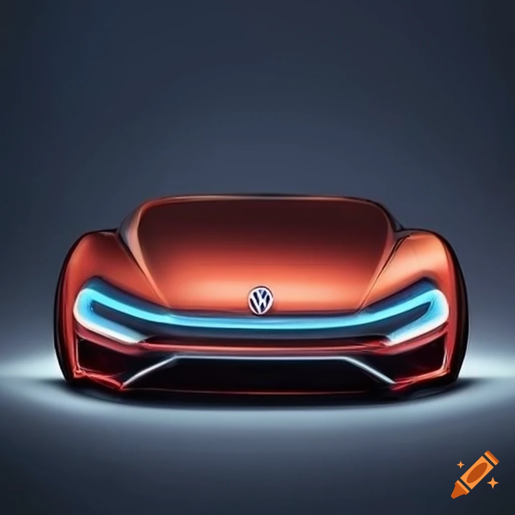 sketch of a futuristic VW sportscar concept