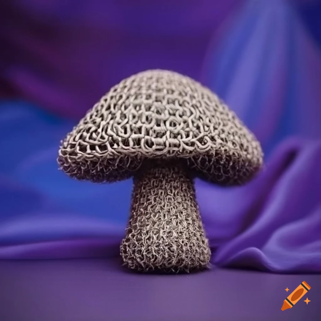 chain-mail-mushroom-on-silk-on-craiyon