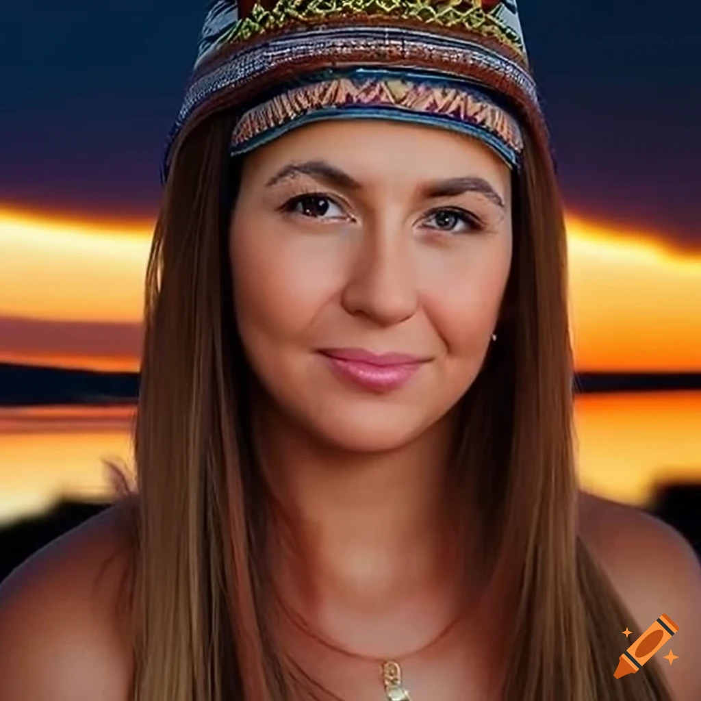 Sunset over a mountain lake