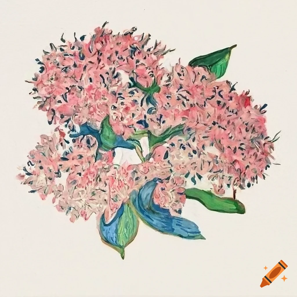 Van goghstyle painting of a virginia mountain laurel flower