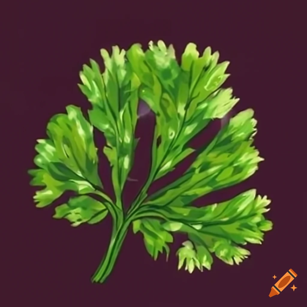 Closeup of parsley leaves