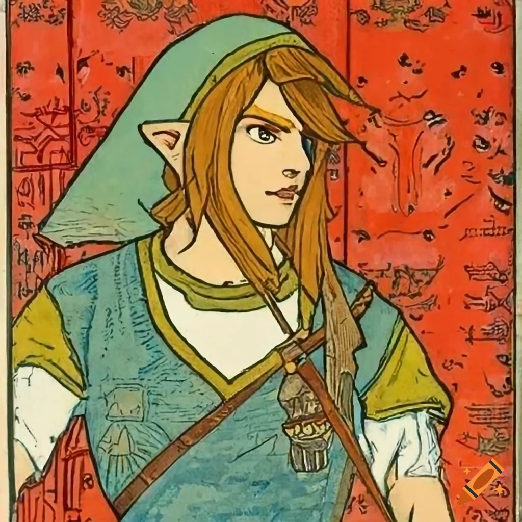 Illustration Of Link From The Legend Of Zelda Breath Of The Wild On Craiyon 4078