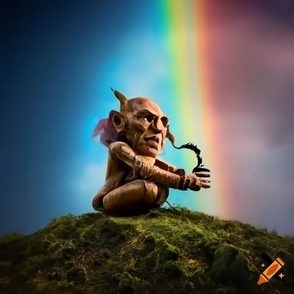 fantasy art of a goblin smoking a pipe