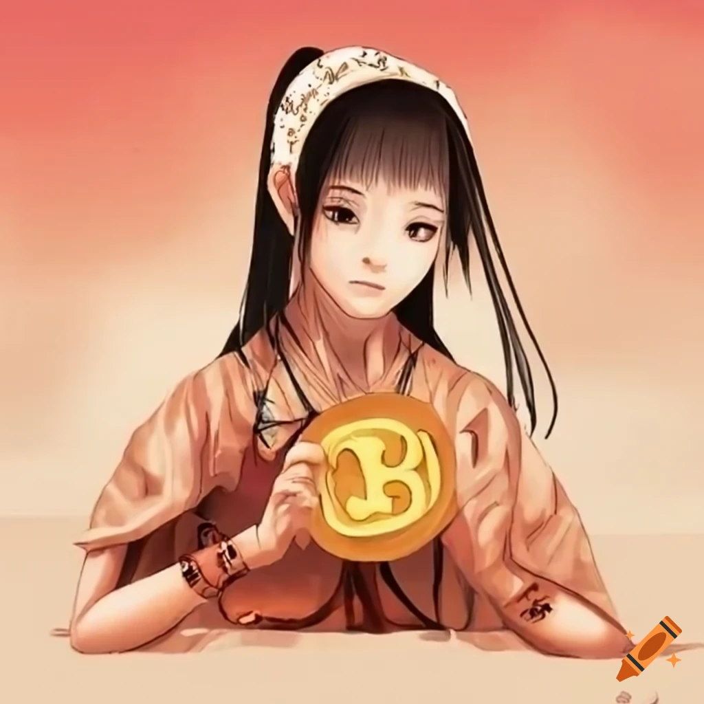 Illustration of Urashima Taro with Bitcoin on Craiyon