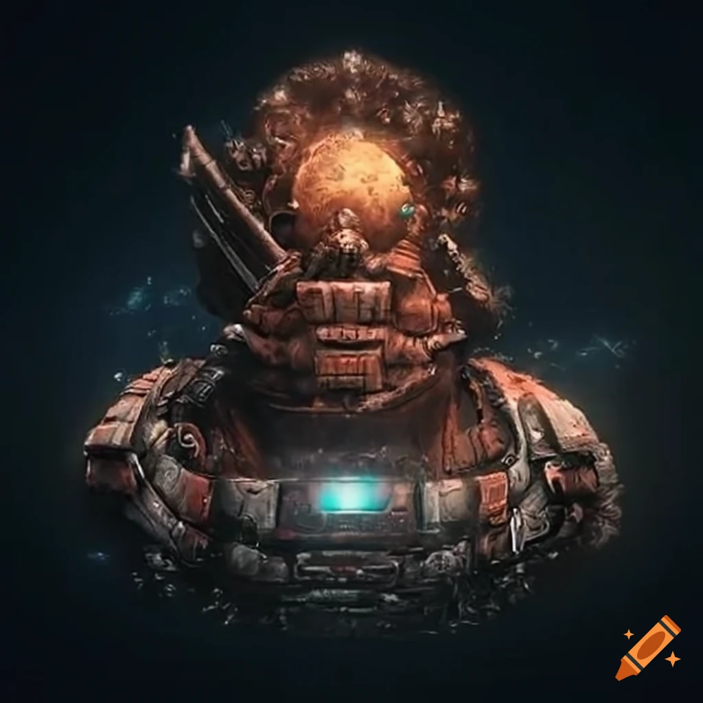 sci-fi illustration of a dying battleship in space