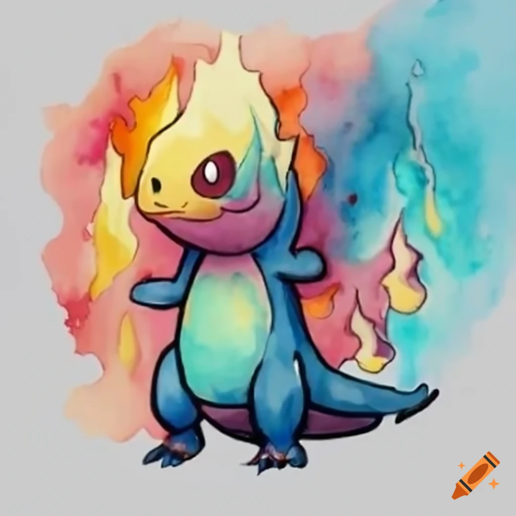 Imagem de um pokemon tipo gelo e fogo com aparência de um