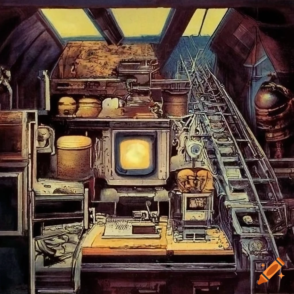 Vintage laboratory filled with computers