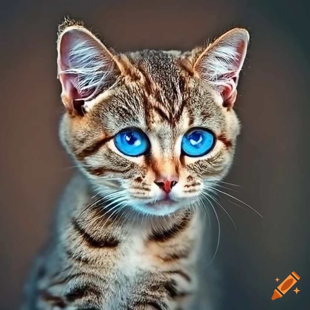 Chat mignon avec des yeux bleus on Craiyon