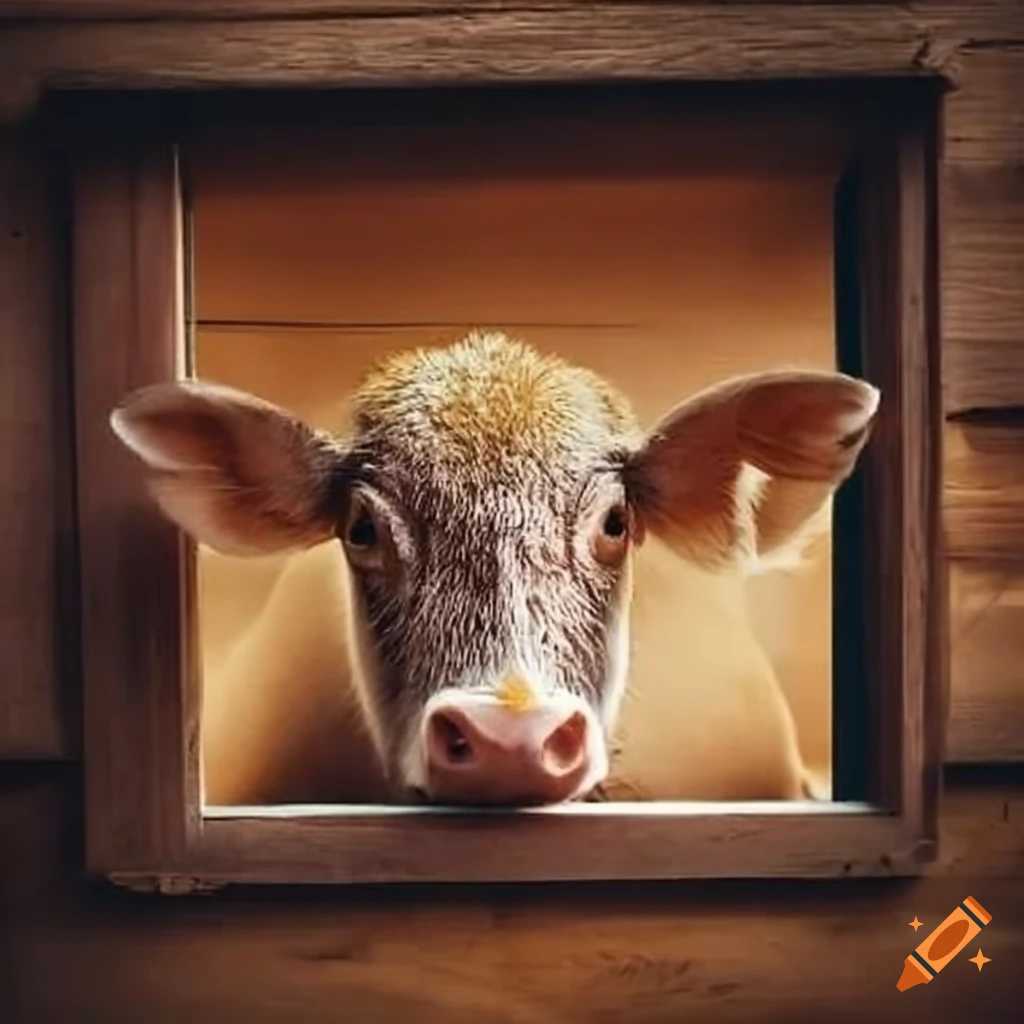 Empty farm animal box in a winter stable on Craiyon