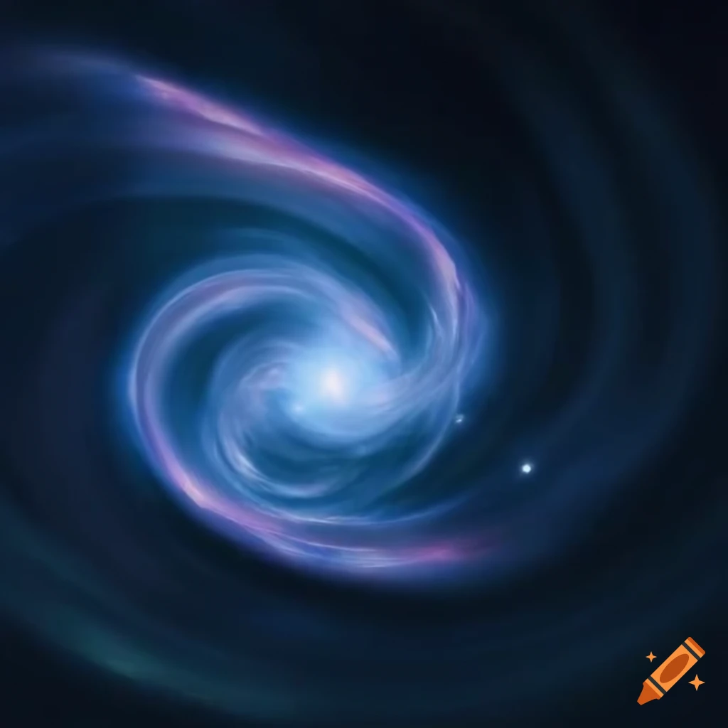 spinning blue neutron star in space