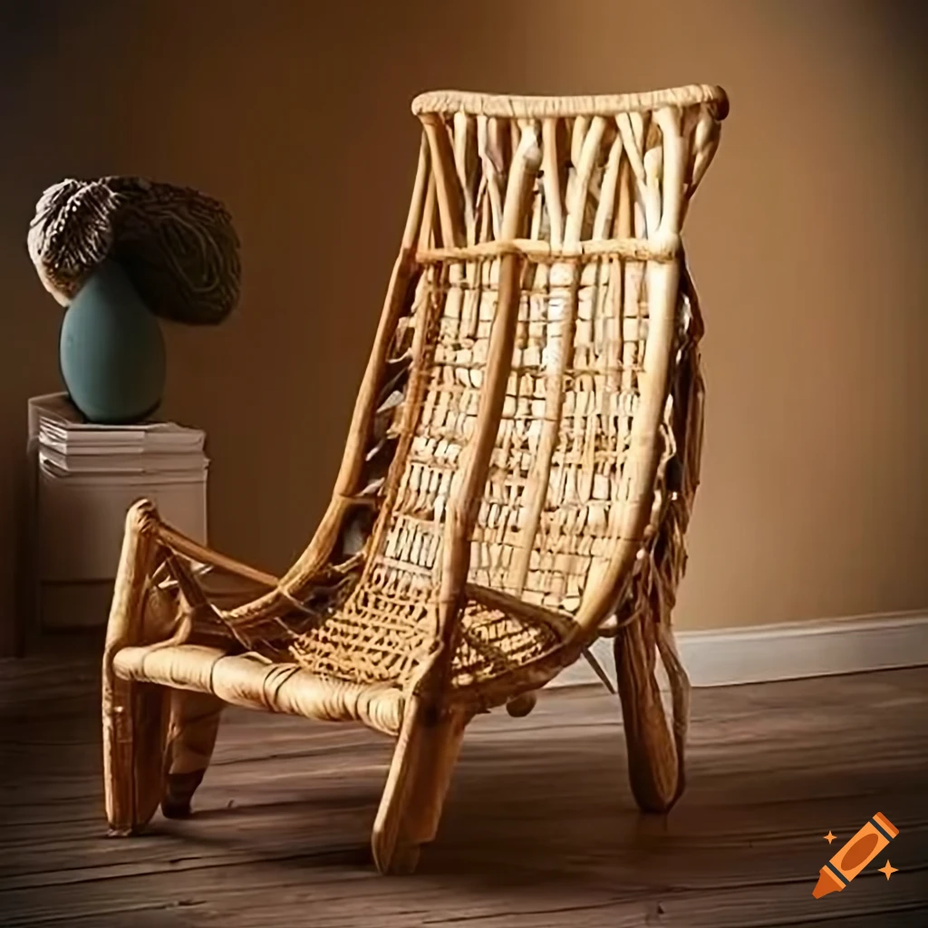 Wicker bohemian online chair