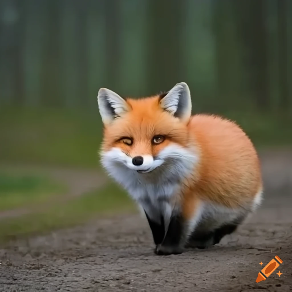 Cute anime fox ready for trick-or-treat