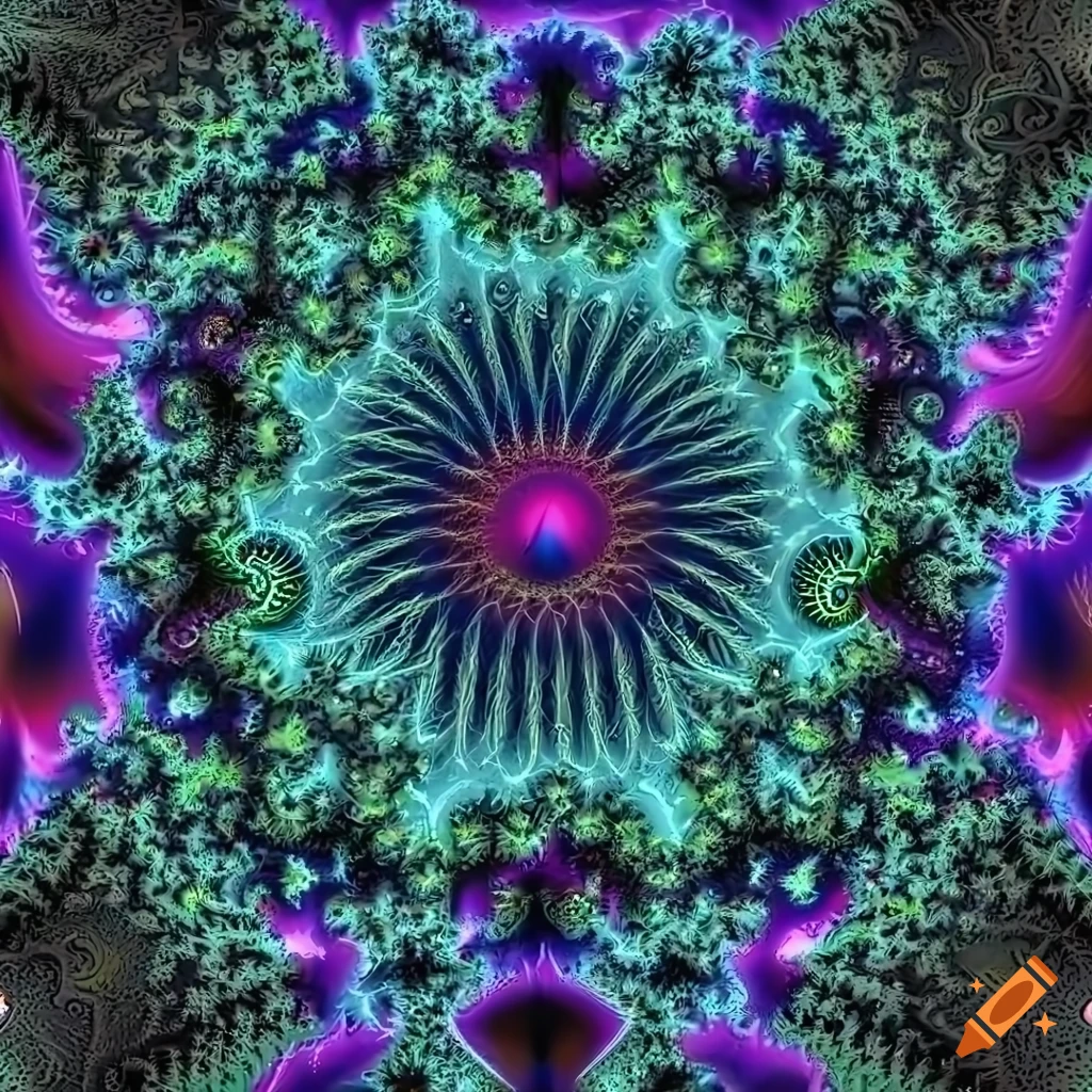 fractal cat with cosmic patterns