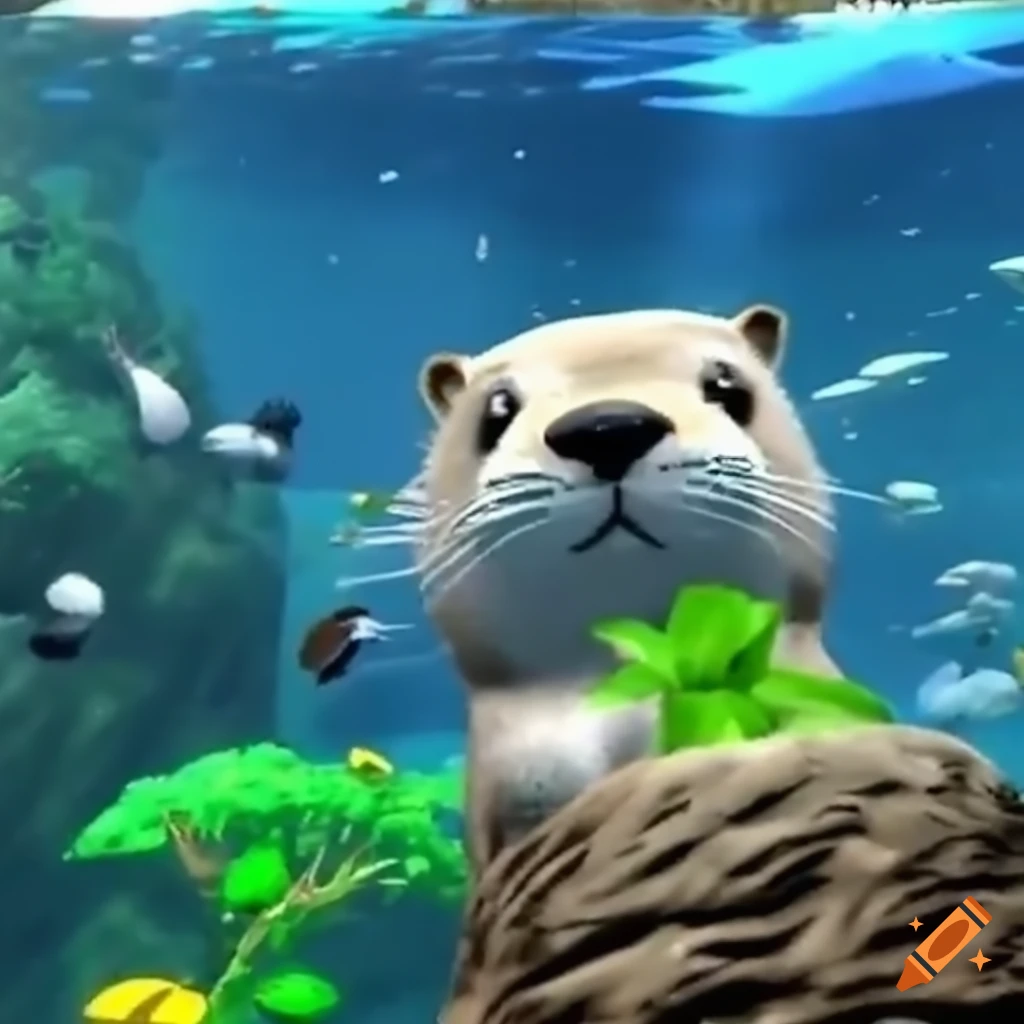 screenshot of Chibi otter aquarium 64