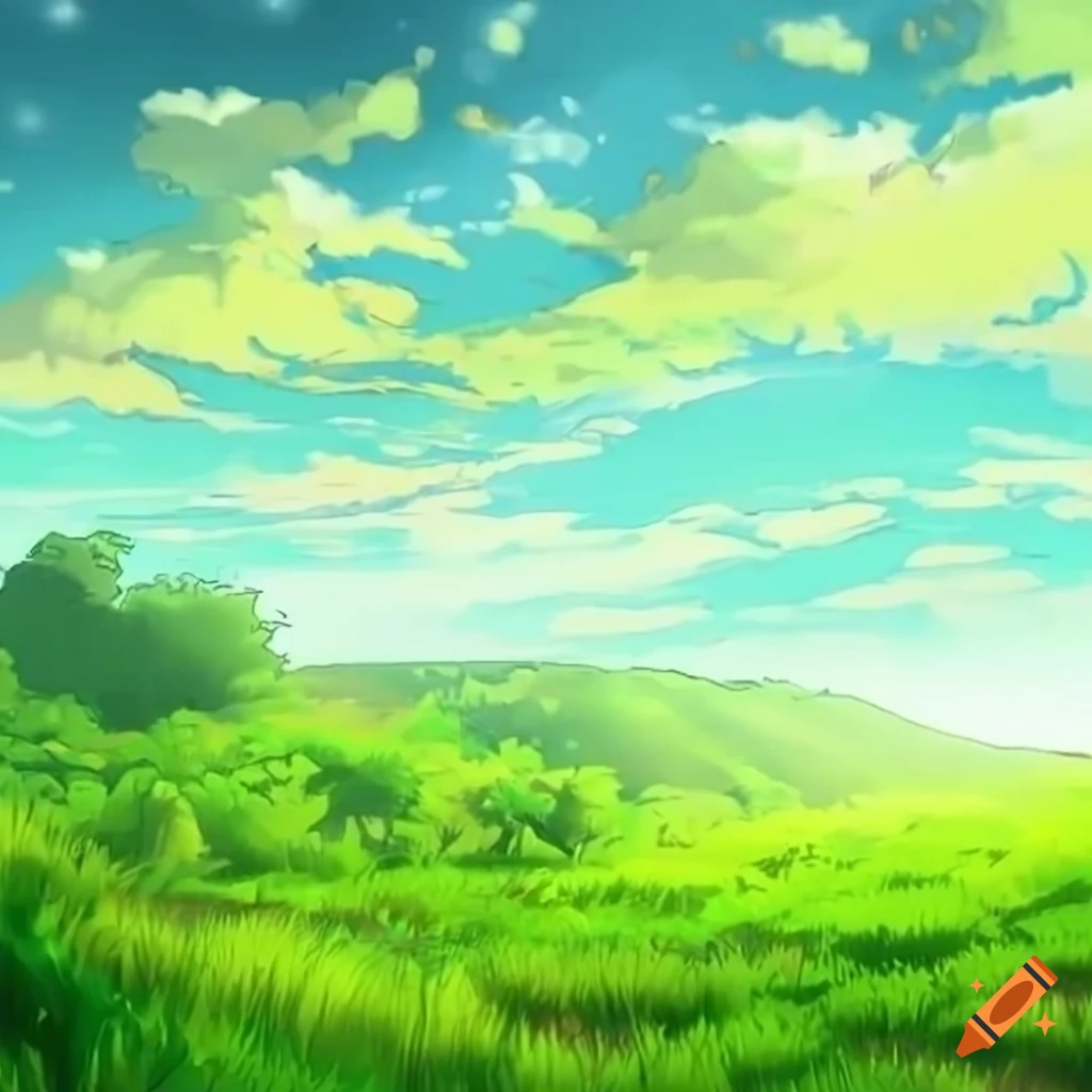 Alone Anime Girl Standing Grass Field Stock Illustration 2317363561 |  Shutterstock