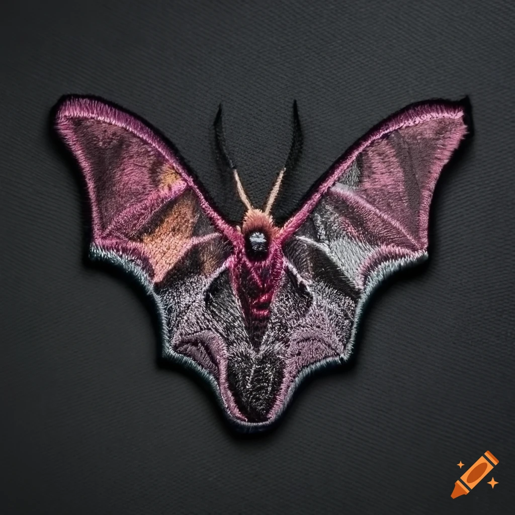 noir graphic design patch of a moth
