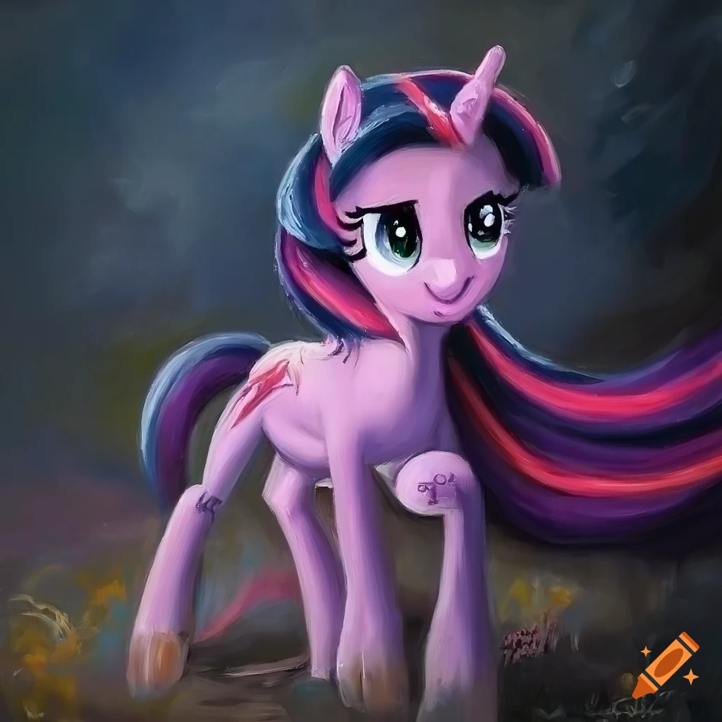 Painting of twilight sparkle from my little pony on Craiyon
