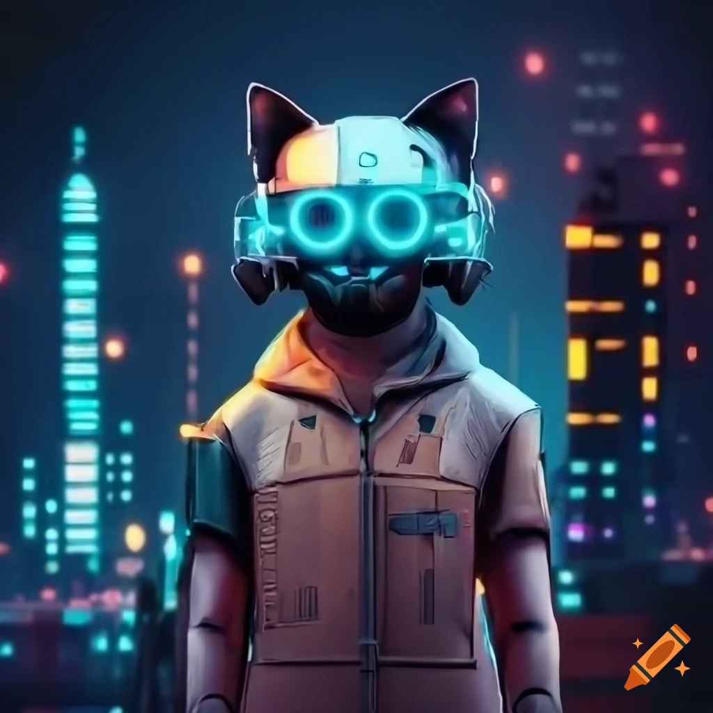 Cyberpunk dog HD wallpaper background