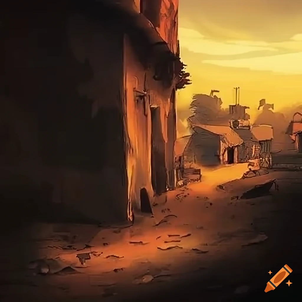 image of a poverty-stricken village