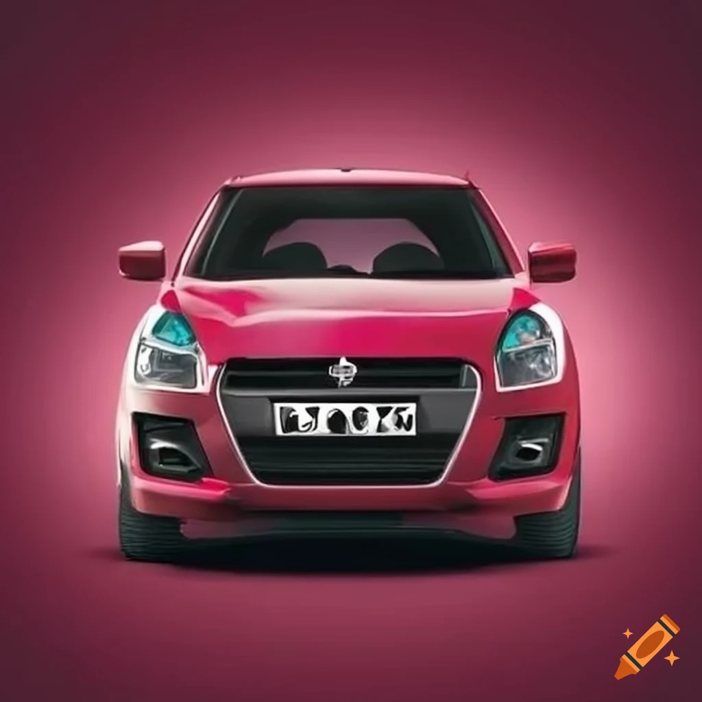 maroon background with a Swift Desire car