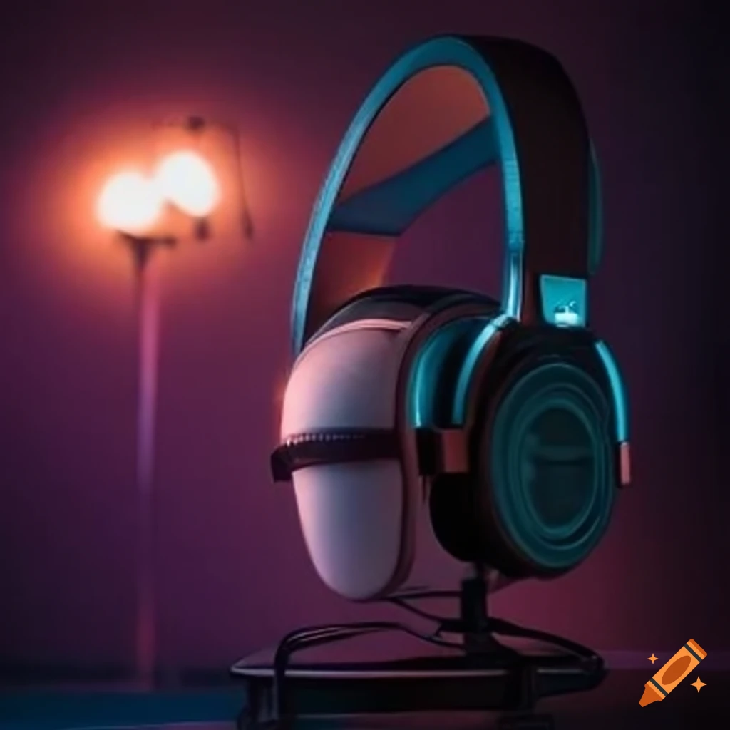 headphones and microphone