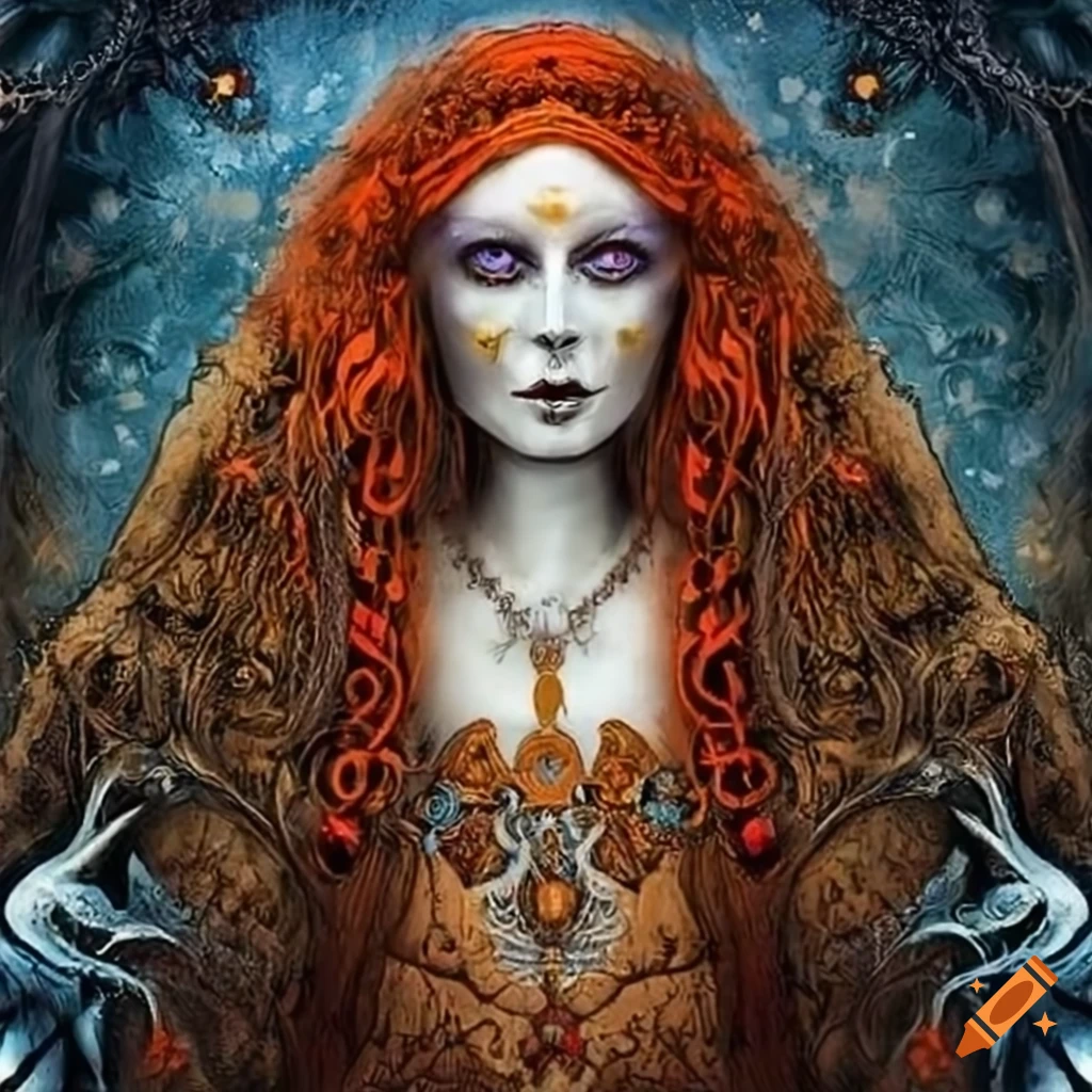 Depiction of the slavic goddess morana on Craiyon