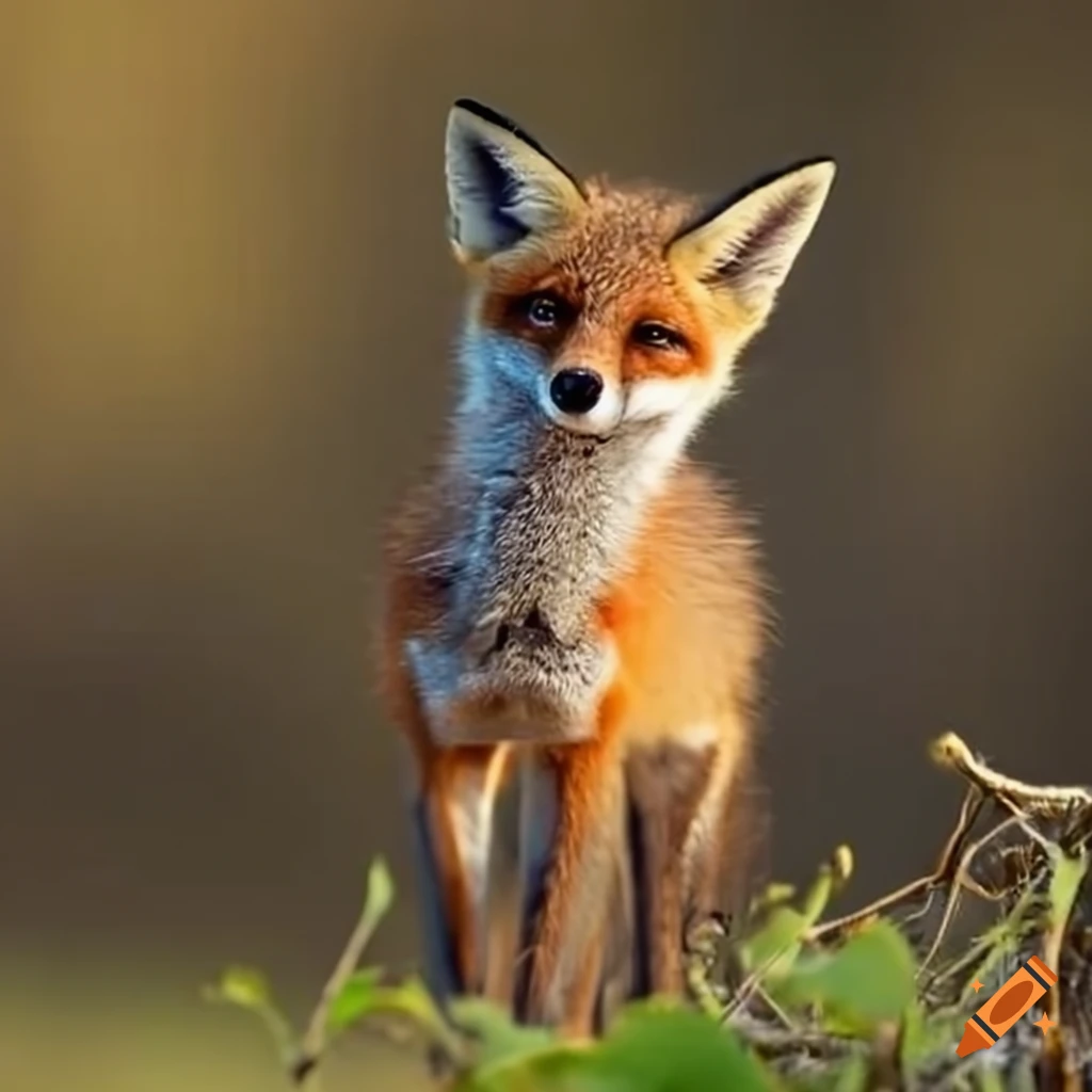 Foxes eating grapes in a vineyard