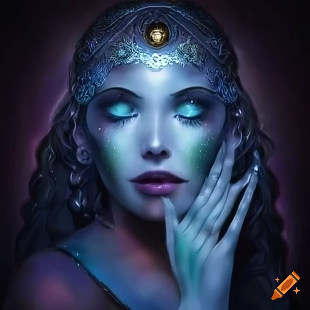 illustration of a magic goddess