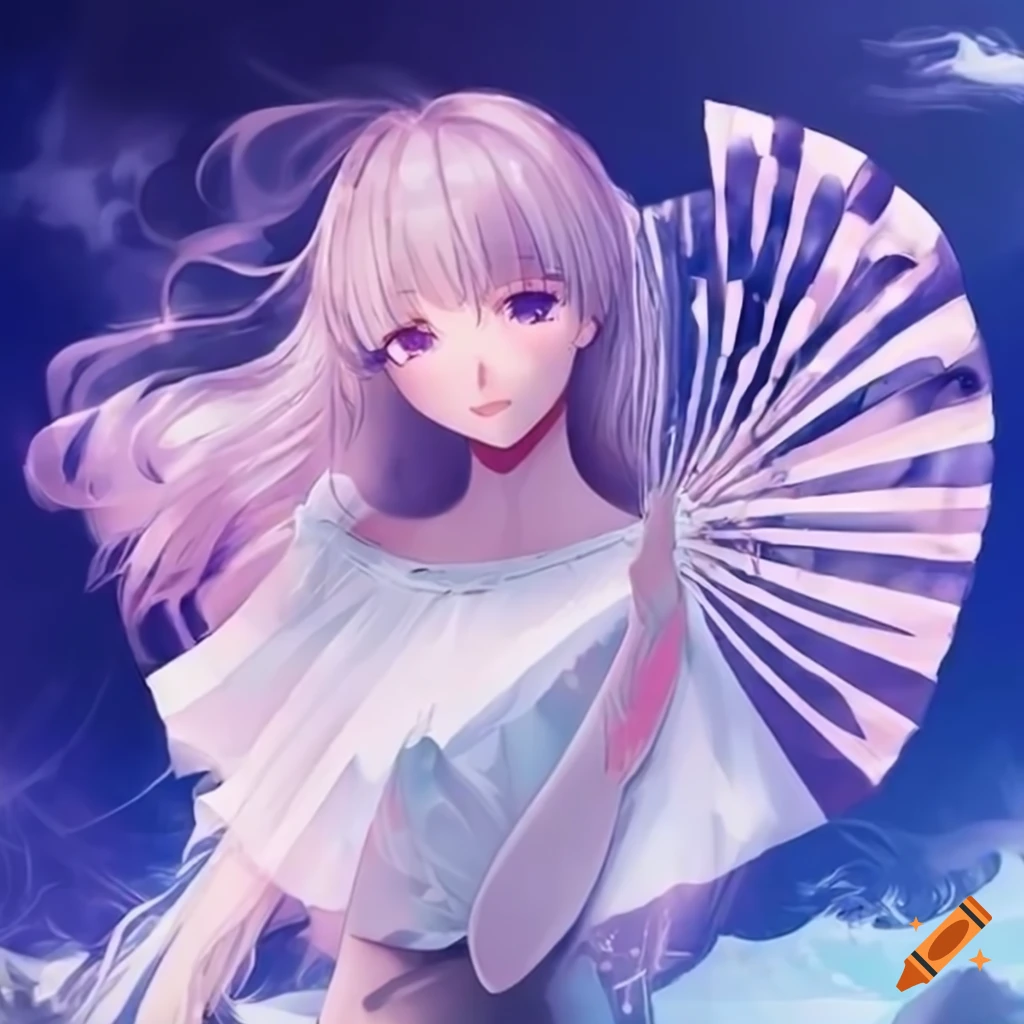 ethereal white lace hand fan