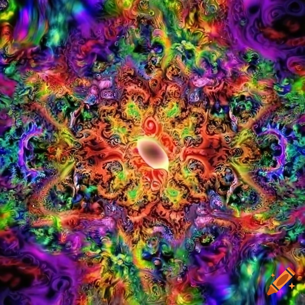 Colorful Psychedelic Fractal Art On Craiyon 3379