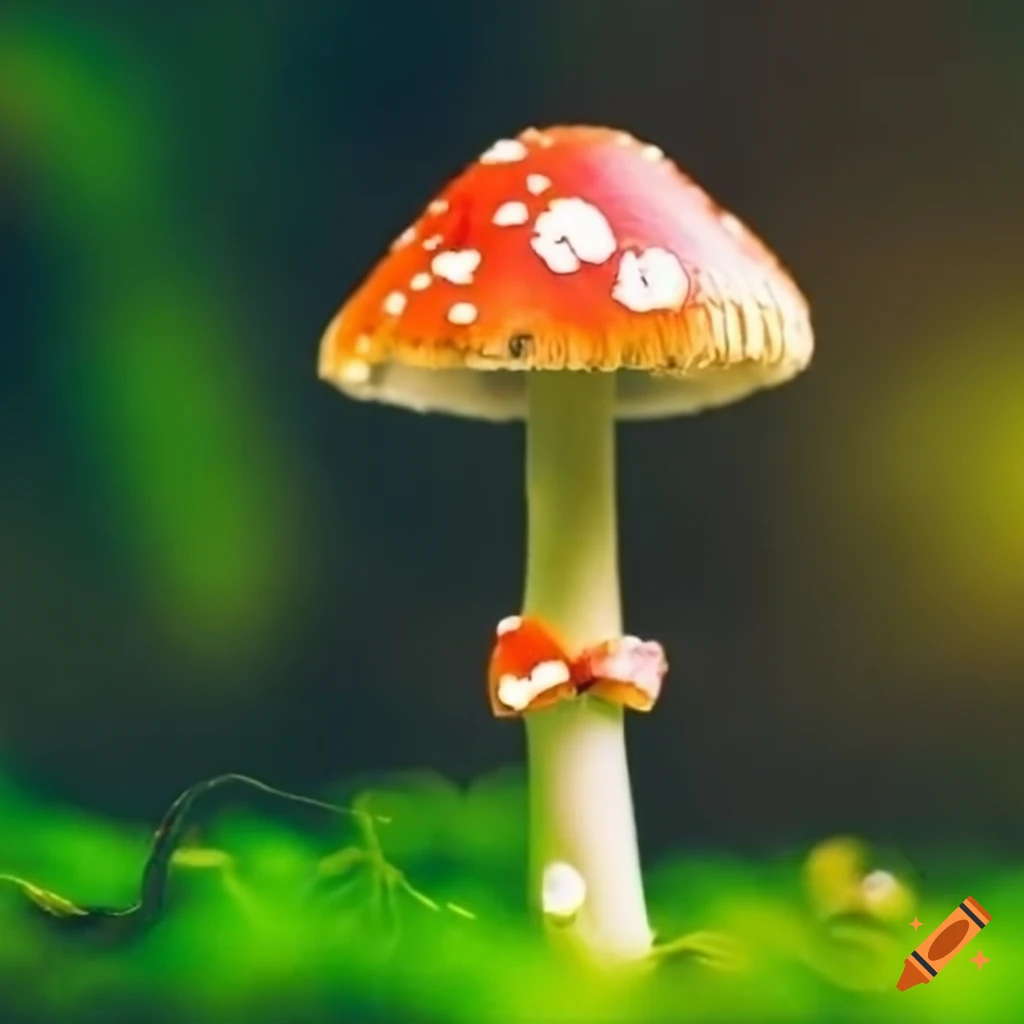 cute mushroom with a bow tie