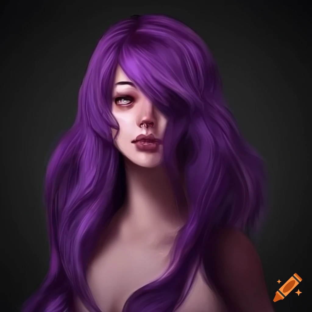 Artwork Of A Centaur Girl With Dark Purple Hair On Craiyon 6553