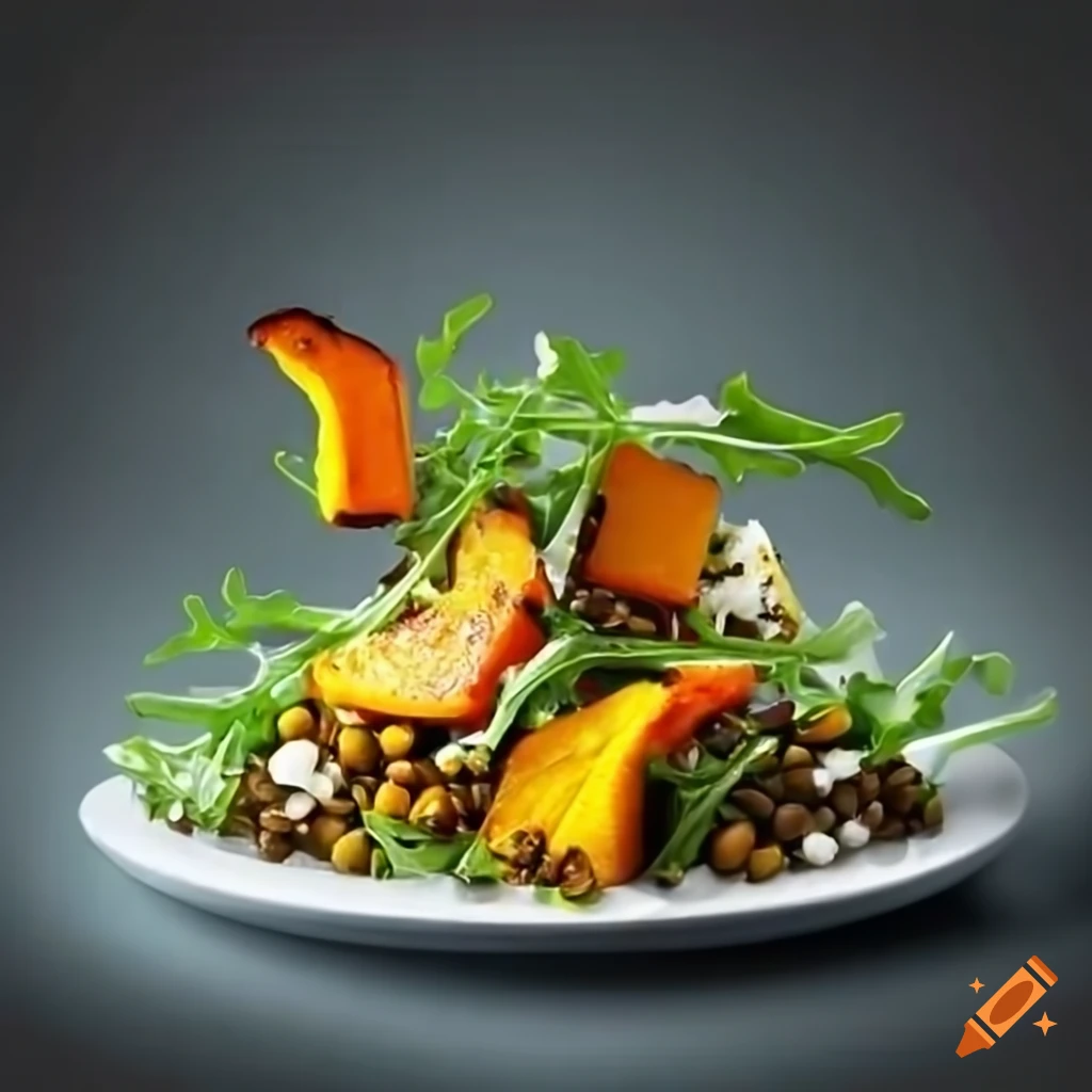 delicious-salad-with-roasted-pumpkin-lentils-arugula-and-ricotta