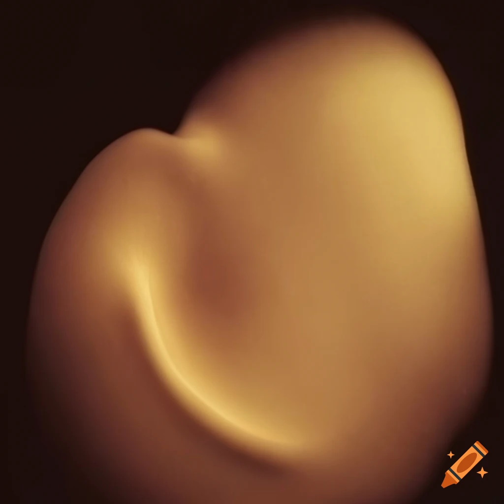 beige glowing goo in the dark photo