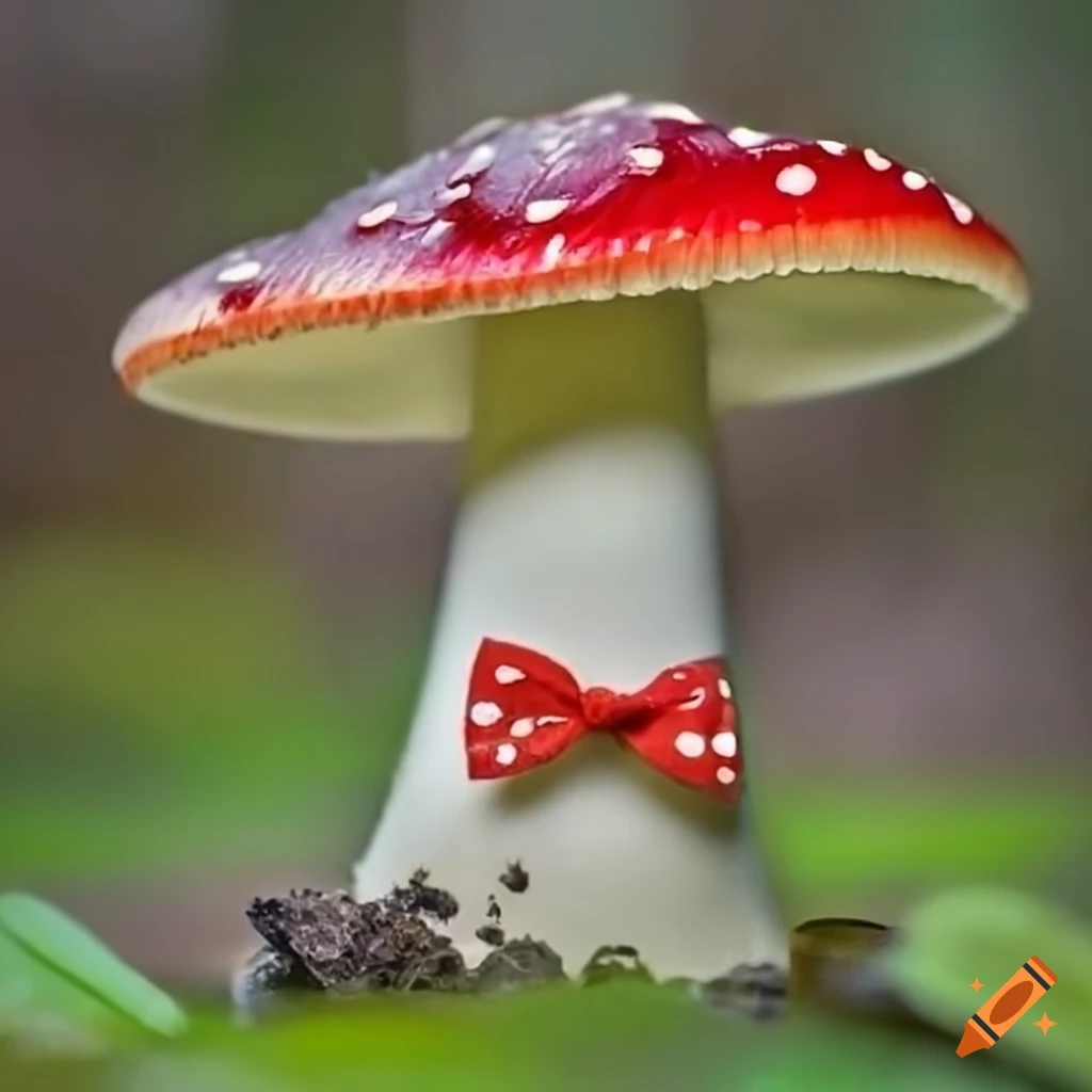 mushroom with a bow tie