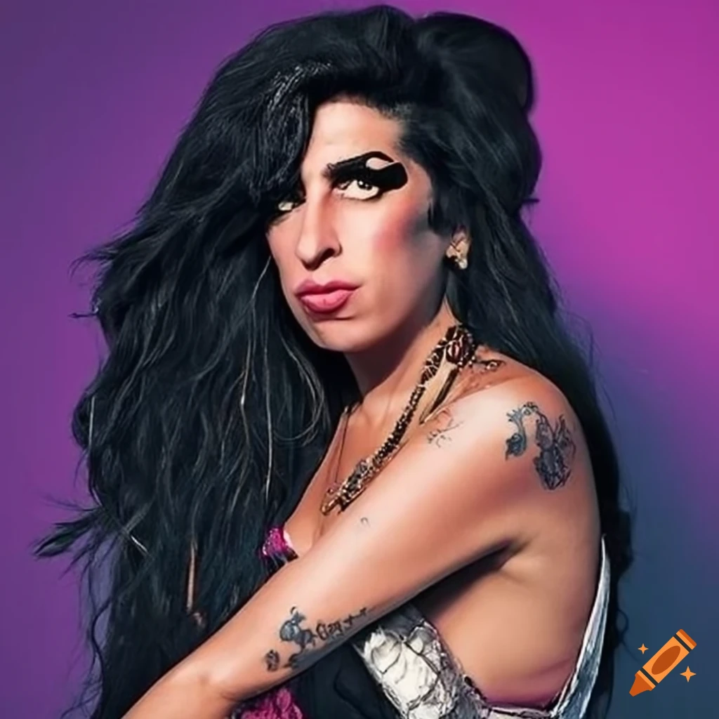 Singer with unique style and resemblance to amy winehouse and lady gaga on Craiyon