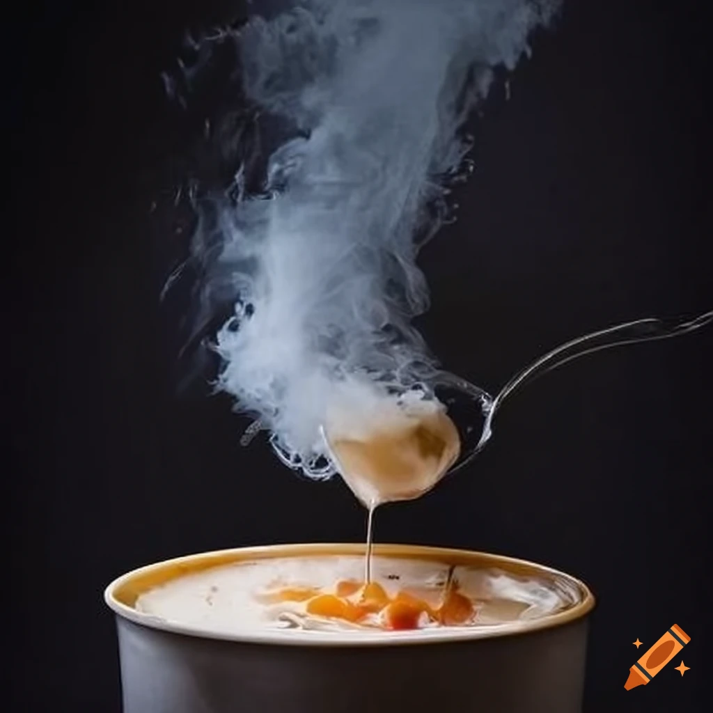 creamy chowder overflowing from a pot