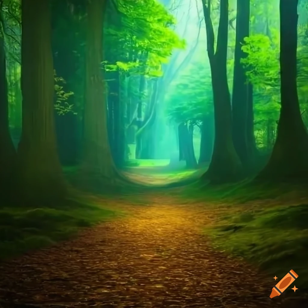 mystical forest with a path