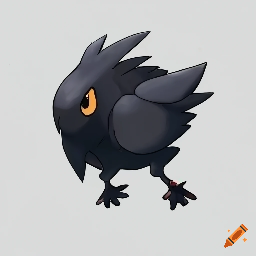 Image of cucrow, a crowlike pokémon on Craiyon