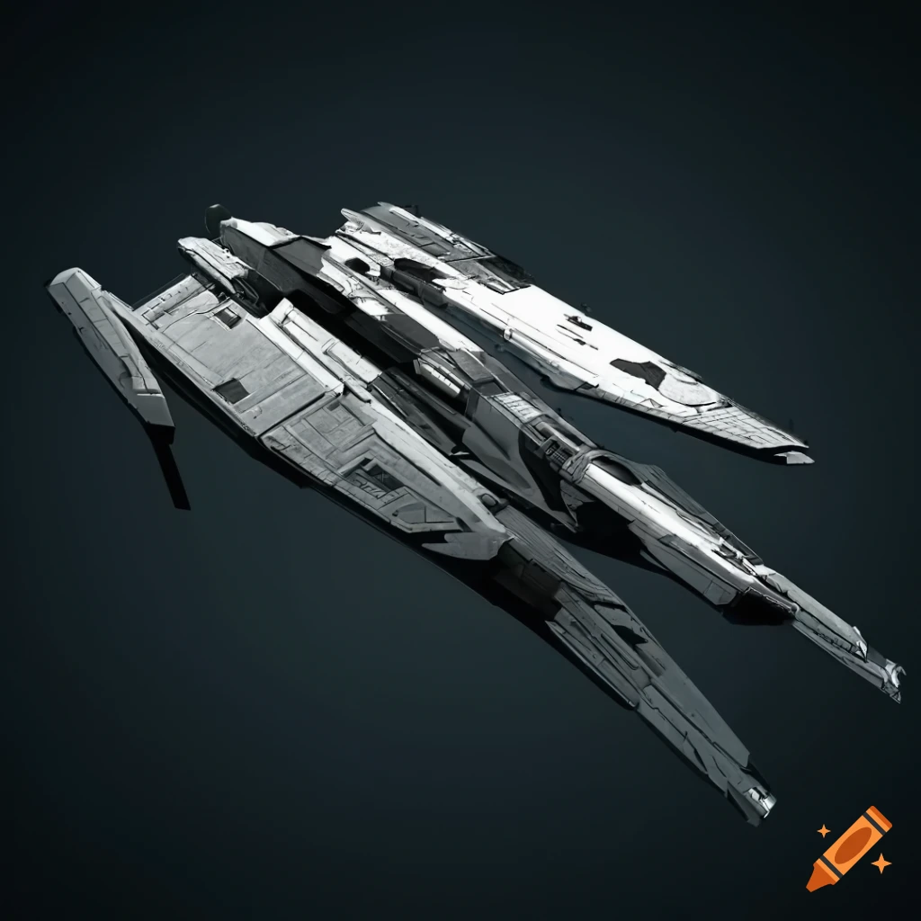 retro-futuristic starship inspired by Star Wars