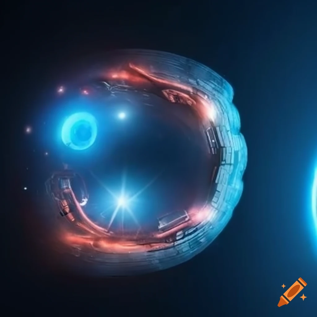 futuristic starship in space