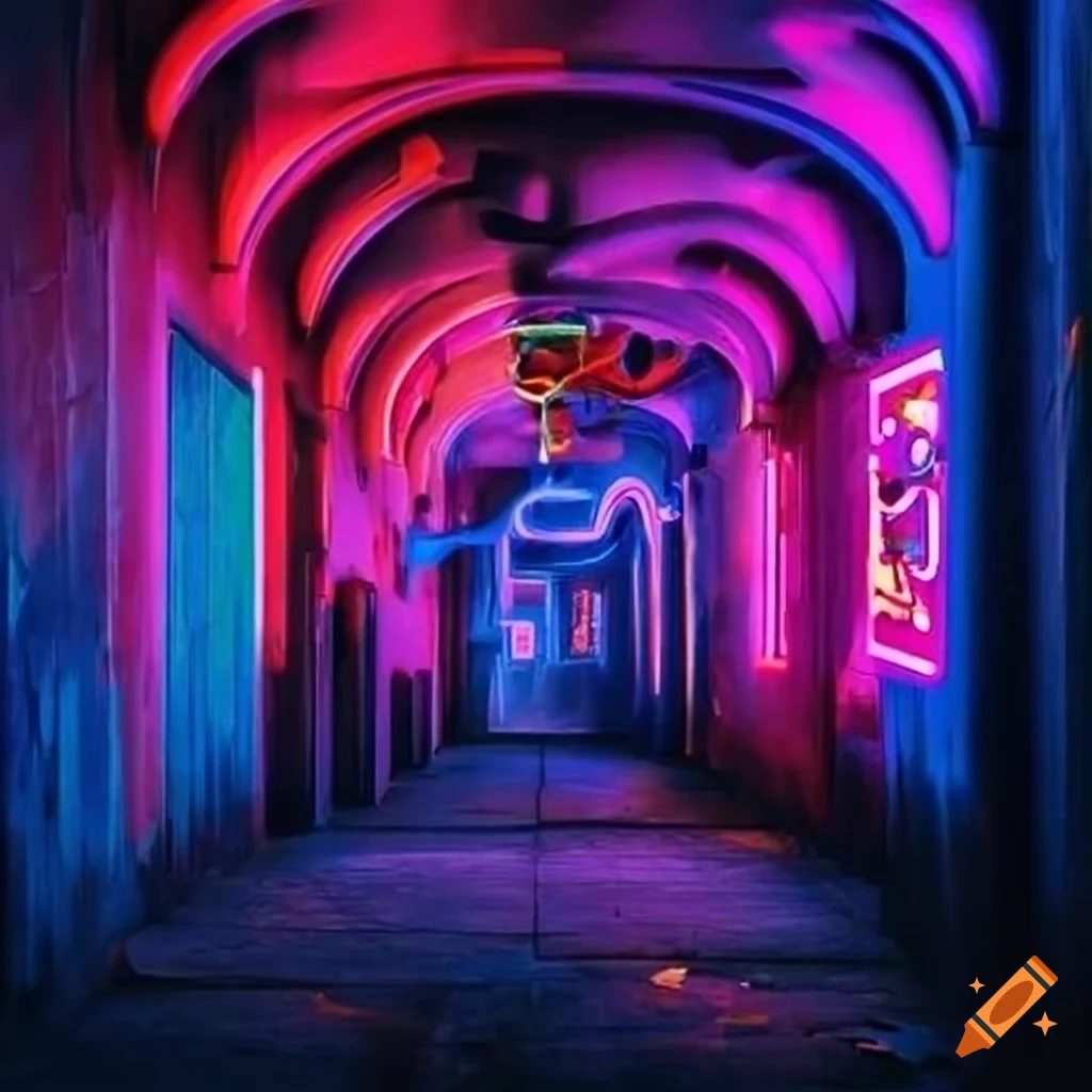 Vibrant Neon Signs In An Urban Environment On Craiyon