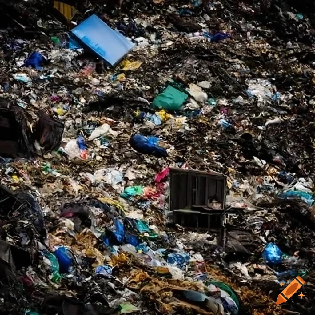 Photo of an ewaste dump landfill on Craiyon