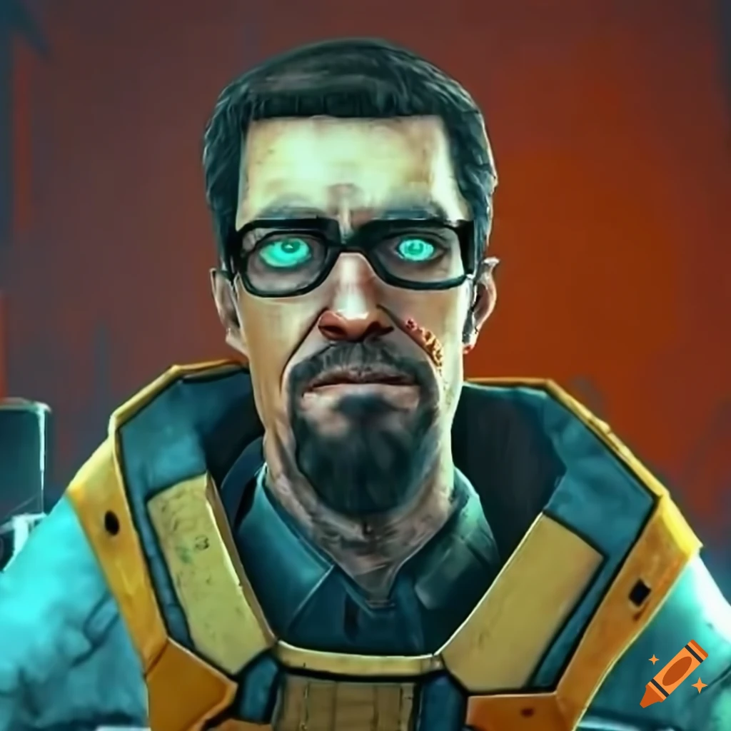 Gordon freeman cosplay in half-life video game