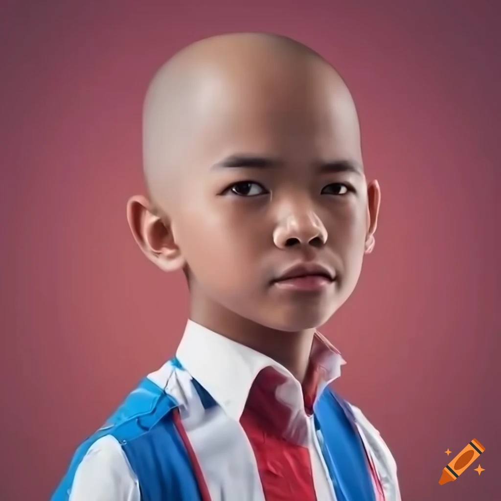 barbershop with a Filipino boy getting a haircut