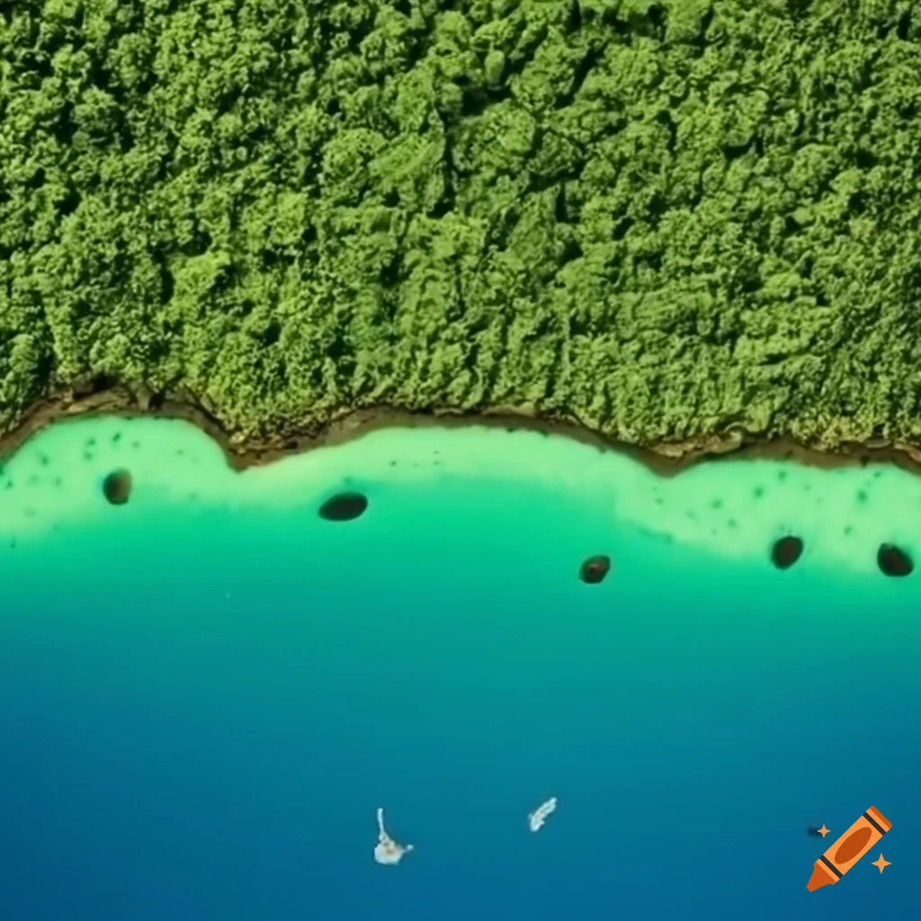 image of a densely populated island filled with worms
