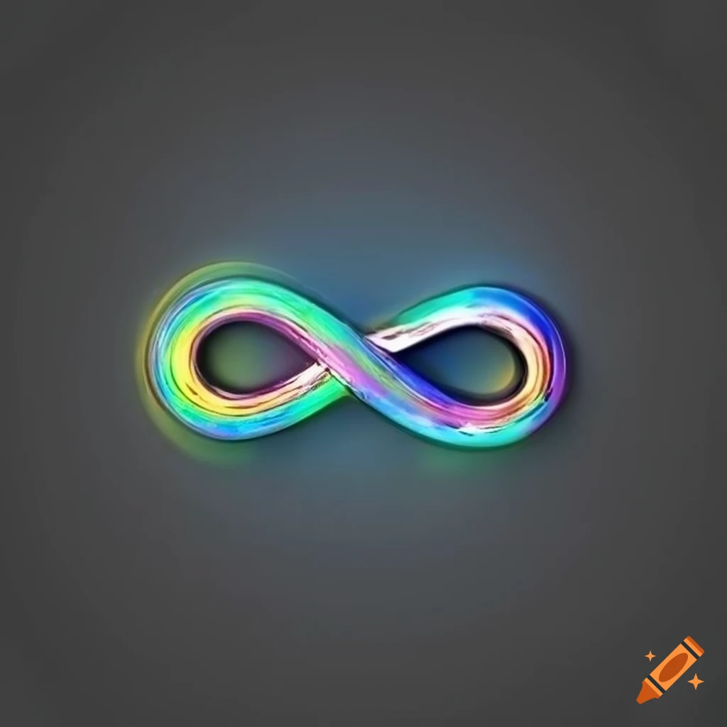 Metallic Infinity Symbol With Rainbow Pattern On Craiyon